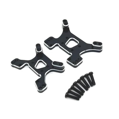 MGHGFYTAS Für RIaarIo Für XDKJ-001 XDKJ-006 AM-X12 Metall Vorne Und Hinten Shock Tower Platte RC Auto Upgrade Teile Zubehör RC Auto Zubehör(Black) von MGHGFYTAS