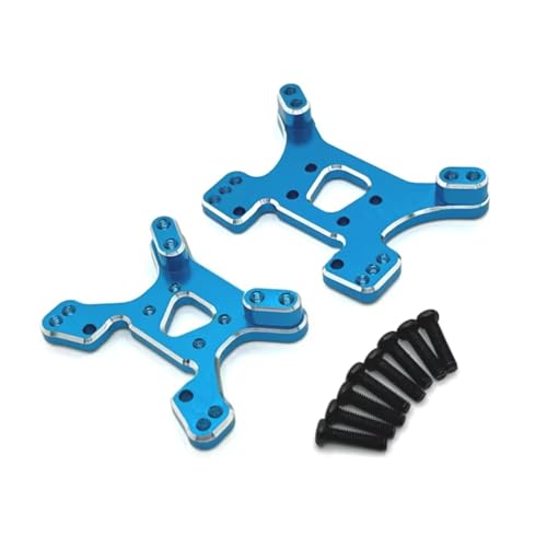 MGHGFYTAS Für RIaarIo Für XDKJ-001 XDKJ-006 AM-X12 Metall Vorne Und Hinten Shock Tower Platte RC Auto Upgrade Teile Zubehör RC Auto Zubehör(Blue) von MGHGFYTAS