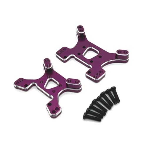 MGHGFYTAS Für RIaarIo Für XDKJ-001 XDKJ-006 AM-X12 Metall Vorne Und Hinten Shock Tower Platte RC Auto Upgrade Teile Zubehör RC Auto Zubehör(Purple) von MGHGFYTAS