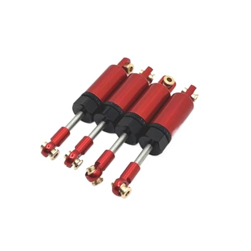 MGHGFYTAS Für WPL Für C14 C24 C34 C44 1/16 Öl-gefüllt Metall Stoßdämpfer Dämpfer RC Auto Upgrade Teile Zubehör RC Auto Zubehör(Red) von MGHGFYTAS