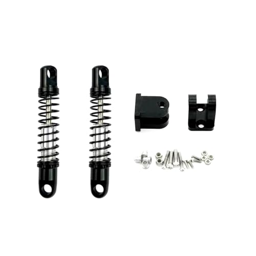 MGHGFYTAS Für WPL Für D12 D42 Metall Vorne Hinten Stoßdämpfer Dämpfer Mit Halterung Befestigt Für Sitz RC Auto Upgrades Teile Zubehör RC Auto Zubehör(2pcs Front Black) von MGHGFYTAS