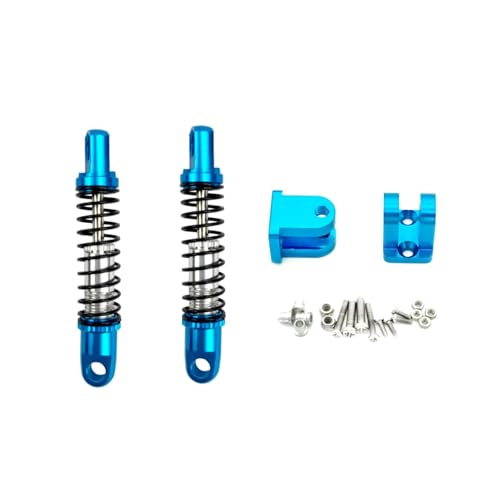 MGHGFYTAS Für WPL Für D12 D42 Metall Vorne Hinten Stoßdämpfer Dämpfer Mit Halterung Befestigt Für Sitz RC Auto Upgrades Teile Zubehör RC Auto Zubehör(2pcs Front Blue) von MGHGFYTAS
