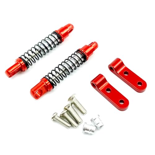 MGHGFYTAS Für WPL Für D12 D42 Metall Vorne Hinten Stoßdämpfer Dämpfer Mit Halterung Befestigt Für Sitz RC Auto Upgrades Teile Zubehör RC Auto Zubehör(2pcs Rear Red) von MGHGFYTAS