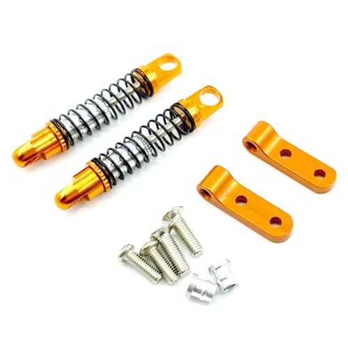 MGHGFYTAS Für WPL Für D12 D42 Metall Vorne Hinten Stoßdämpfer Dämpfer Mit Halterung Befestigt Für Sitz RC Auto Upgrades Teile Zubehör RC Auto Zubehör(2pcs Rear Yellow) von MGHGFYTAS
