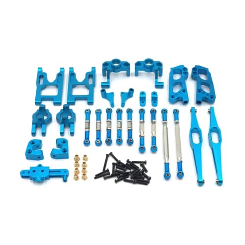 MGHGFYTAS Für Wltoys Für 12423 12427 12428 12428-ABC Für FY-01 02 03 1/12 Metall Upgrade Teile Kits Für Schaukel Arm Link Stange Lenkung Block RC Auto DIY Zubehör Set RC Auto Zubehör(Blue) von MGHGFYTAS