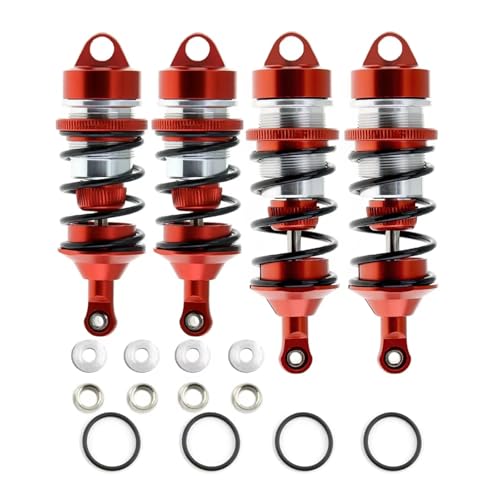 MGHGFYTAS Kompatibel Mit ARRMA 1/7 Für Infraction 6S Für Felony 6S Für BLX Für Limitless Roller Metall Stoßdämpfer RC Auto Teile Zubehör RC Auto Zubehör(Red) von MGHGFYTAS