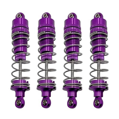 MGHGFYTAS Kompatibel Mit HB R1001 Für Bronco R1002 R1003 RC Auto Upgrade Teile Zubehör 4 Stück Metall Öl Stoßdämpfer Dämpfer RC Auto Zubehör(Purple) von MGHGFYTAS