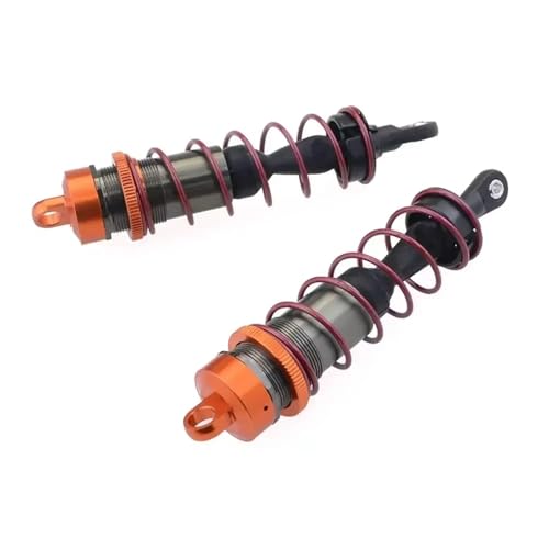 MGHGFYTAS Kompatibel Mit JLB Für HSP EM Für Racing Für DHK Für HPI Für ZD Für Racing 1/8 Scale RC Car Truck 2 Stück Metall-Stoßdämpfer Vorne/hinten RC Auto Zubehör(120mm Front) von MGHGFYTAS