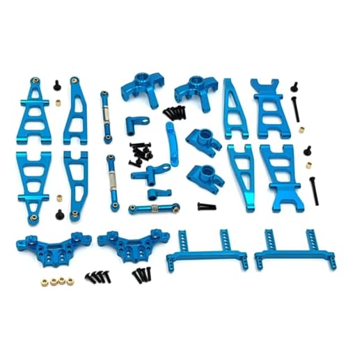 Kompatibel Mit KYAMRC G161 G162 G169 1/16 RC Auto Teile Zubehör Metall Lenkung Cup Suspension Arm Shock Tower Link Body Post Kit RC Auto Zubehör(Blue) von MGHGFYTAS