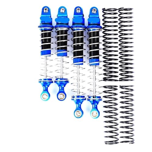 MGHGFYTAS Kompatibel Mit Losi Für Baja Für Rey 4WD Für Hammer Für Rock Für Racer Rc Cars Upgrade Teil Aluminium Stoßdämpfer Vorne Und Hinten RC Auto Zubehör(Blue) von MGHGFYTAS