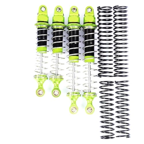 MGHGFYTAS Kompatibel Mit Losi Für Baja Für Rey 4WD Für Hammer Für Rock Für Racer Rc Cars Upgrade Teil Aluminium Stoßdämpfer Vorne Und Hinten RC Auto Zubehör(Green) von MGHGFYTAS
