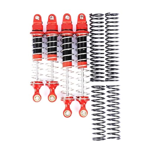 Kompatibel Mit Losi Für Baja Für Rey 4WD Für Hammer Für Rock Für Racer Rc Cars Upgrade Teil Aluminium Stoßdämpfer Vorne Und Hinten RC Auto Zubehör(Red) von MGHGFYTAS
