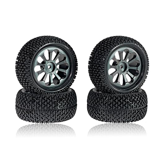 MGHGFYTAS Kompatibel Mit MJX Für Hyper Go Für Wltoys Für HAIBOXING 1/8 1/16 16207 H16PL 1/14 1/12 RC Autoteile Zubehör Metall Radnabe Räder ﻿ RC Auto Zubehör(Black) von MGHGFYTAS