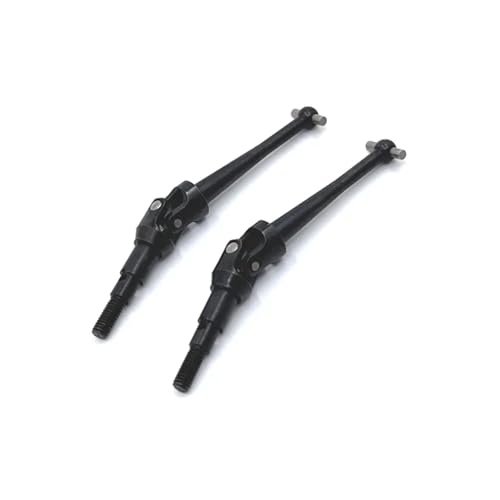 MGHGFYTAS Kompatibel Mit MJX H16 16207 16208 16209 16210 14209 14210 1/16 RC Auto Upgrade Teile Zubehör 2 Stück Stahl Metall Antriebswelle RC Auto Zubehör(Black) von MGHGFYTAS