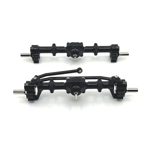 MGHGFYTAS Kompatibel Mit MN78 Für MN82 Für MN99S Für MN98 Metall Vorne Und Hinten Portalachse 1/12 RC Auto Upgrade Teile Zubehör RC Auto Zubehör(Black) von MGHGFYTAS
