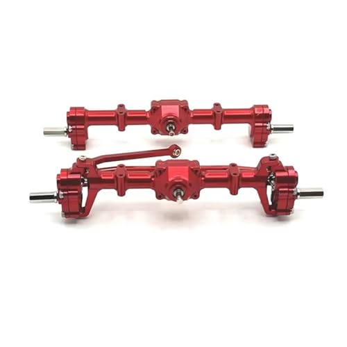 MGHGFYTAS Kompatibel Mit MN78 Für MN82 Für MN99S Für MN98 Metall Vorne Und Hinten Portalachse 1/12 RC Auto Upgrade Teile Zubehör RC Auto Zubehör(Red) von MGHGFYTAS