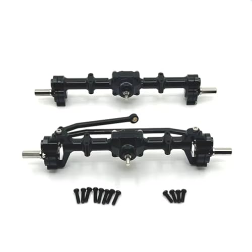 MGHGFYTAS Kompatibel Mit MN82 LC79 Für MN78 D90 D91 D96 99S 1/12 RC Auto Upgrade Teile Zubehör Metall Vorne Und Hinten Portalachse RC Auto Zubehör(Black) von MGHGFYTAS