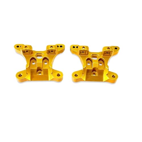 MGHGFYTAS Kompatibel Mit SCY 16101 16102 16103 16106 16201 PRO High Für Speed ​​1/16 RC Car Metallbeschläge Vorne Und Hinten Stoßdämpferhalterungen RC Auto Zubehör(Yellow) von MGHGFYTAS