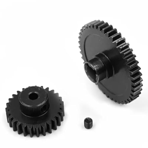 MGHGFYTAS Kompatibel Mit WLtoys A959-B A969-B A979-B K929-B 1/18 RC Auto Upgrade Teile Metall Diff Hauptgetriebe 42T + Motor Getriebe 27T RC Auto Zubehör von MGHGFYTAS