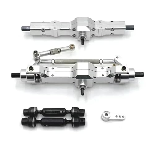 MGHGFYTAS Kompatibel Mit WPL C74 1/16 C14 C24 C34 C54 B14 B24 1/10 RC Autoteile Metall Vorder- Hinterachse Und Antriebswelle Servoarm Set RC Auto Zubehör(White) von MGHGFYTAS