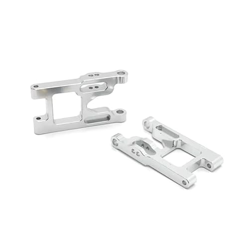 MGHGFYTAS Kompatibel Mit Wltoys 12428 FY03 RC Car Upgrade Acc Vorderradaufhängungsarme, 2 Stück Aluminiumlegierung Vorderradaufhängungsarme Mit Schrauben RC Auto Zubehör(Gray) von MGHGFYTAS