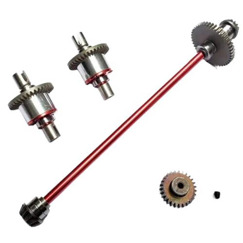 MGHGFYTAS Kompatibel Mit Wltoys 144001 1/14 RC Auto-Ersatzteile Zubehör Metall Hauptmittelachse Antriebswelle Differentialgetriebe Teile RC Auto Zubehör(B) von MGHGFYTAS