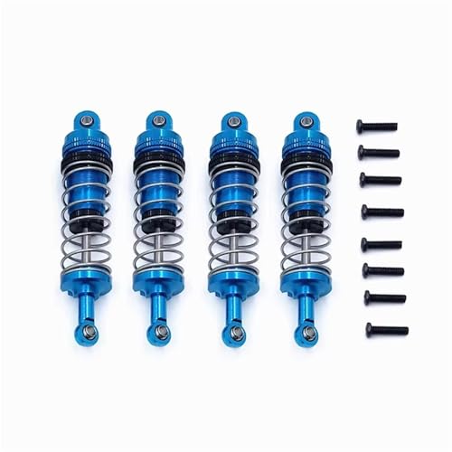 MGHGFYTAS Kompatibel Mit Wltoys 144001 144002 144010 124007 124008 124016 124017 124018 124019 4 Stück Metall-Stoßdämpfer RC-Auto-Upgrade-Teile RC Auto Zubehör(Blue) von MGHGFYTAS