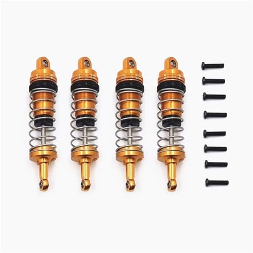 Kompatibel Mit Wltoys 144001 144002 144010 124007 124008 124016 124017 124018 124019 4 Stück Metall-Stoßdämpfer RC-Auto-Upgrade-Teile RC Auto Zubehör(Yellow) von MGHGFYTAS