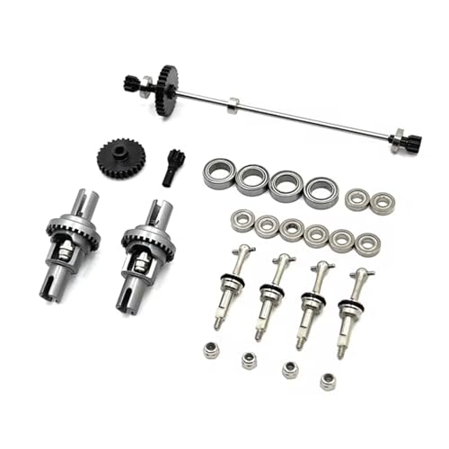Kompatibel Mit Wltoys 284131 284010 K969 K979 K989 K999 P929 Metallantriebswelle Antriebsrad Differentiallagersatz 1/28 RC Autoteile RC Auto Zubehör(Gray) von MGHGFYTAS
