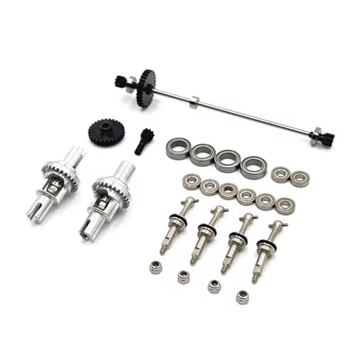 MGHGFYTAS Kompatibel Mit Wltoys 284131 284010 K969 K979 K989 K999 P929 Metallantriebswelle Antriebsrad Differentiallagersatz 1/28 RC Autoteile RC Auto Zubehör(White) von MGHGFYTAS