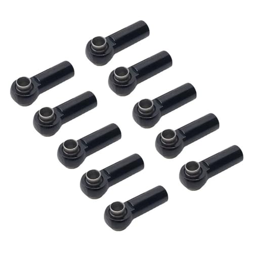 MGHGFYTAS Kompatibel Mit Wltoys A959 12428 144001 Für WPL C14 C24 Für MN D90 Für MN99S RC Autoteile 10 Stück Metall M2.5 Verbindungsstange Spurstangenkopf Kugelgelenk RC Auto Zubehör(Black) von MGHGFYTAS