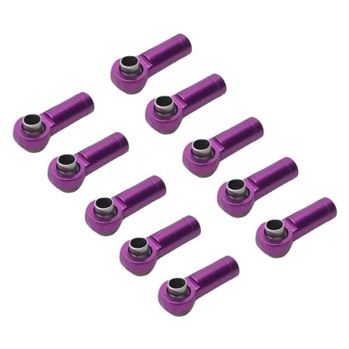MGHGFYTAS Kompatibel Mit Wltoys A959 12428 144001 Für WPL C14 C24 Für MN D90 Für MN99S RC Autoteile 10 Stück Metall M2.5 Verbindungsstange Spurstangenkopf Kugelgelenk RC Auto Zubehör(Purple) von MGHGFYTAS