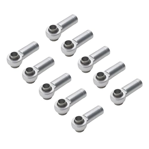 MGHGFYTAS Kompatibel Mit Wltoys A959 12428 144001 Für WPL C14 C24 Für MN D90 Für MN99S RC Autoteile 10 Stück Metall M2.5 Verbindungsstange Spurstangenkopf Kugelgelenk RC Auto Zubehör(White) von MGHGFYTAS
