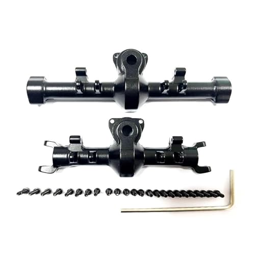MGHGFYTAS RC Achse Set Kompatibel Mit AXIAL Für SCX24 1/24 RC-Auto-Upgrade-Teile, Vorder- Und Hinterachsgehäuse Aus Aluminiumlegierung(Black) von MGHGFYTAS