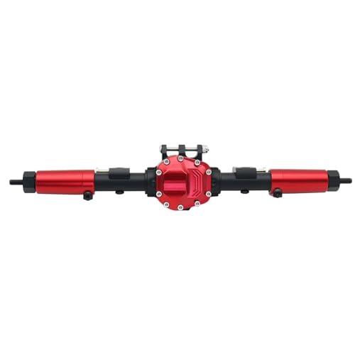 MGHGFYTAS RC Achse Set Kompatibel Mit Axial AR44 90047 90046 AX90060 Für Builders 1/10 RC Crawler Upgrade Kit Aluminiumlegierung CNC Vorder-/Hinterachse Set 30T/8T(Red,Rear) von MGHGFYTAS