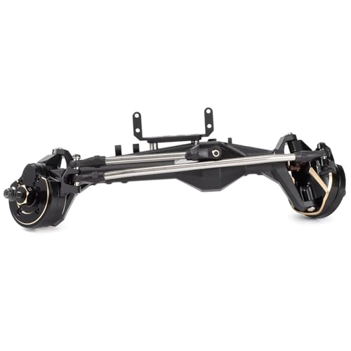 MGHGFYTAS RC Achse Set Kompatibel Mit Axial Für Capra 1/10 RC-Autoteile, Gefräster Aluminium-Offset-Portalachsensatz, Portalabdeckung, Komplett Montiert(Black,Front) von MGHGFYTAS
