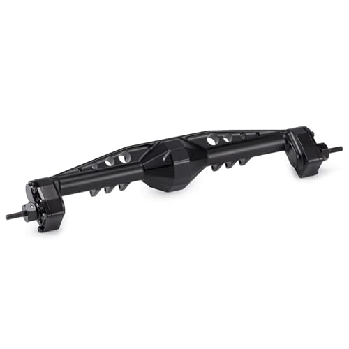 MGHGFYTAS RC Achse Set Kompatibel Mit Axial Für Capra 1.9 Für UTB 1/10 RC Crawler Für Chassis Cheater Rigs CNC Aluminium F9 Offset Portalachse Mit Servohalterungen(Black,Rear) von MGHGFYTAS