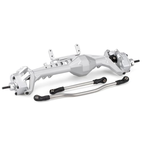 MGHGFYTAS RC Achse Set Kompatibel Mit Axial Für Capra 1.9 Für UTB 1/10 RC Crawler Für LCG Für Chassis Cheater Rigs F9 Offset Portalachse Mit Servohalterungen(Silver,Front) von MGHGFYTAS
