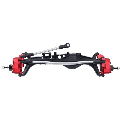 MGHGFYTAS RC Achse Set Kompatibel Mit Axial Für Capra 1.9 Für UTB AXI03004 AXI03000T1 T2 RC-Autoteile, CNC-gefräste Aluminium-integrierte Vorder- Und Hinterachse(Red,Front) von MGHGFYTAS