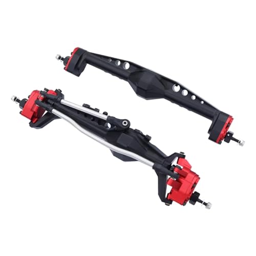 MGHGFYTAS RC Achse Set Kompatibel Mit Axial Für Capra 1.9 Für UTB AXI03004 AXI03000T1 T2 RC-Autoteile, CNC-gefräste Aluminium-integrierte Vorder- Und Hinterachse(Red,Front and Rear) von MGHGFYTAS