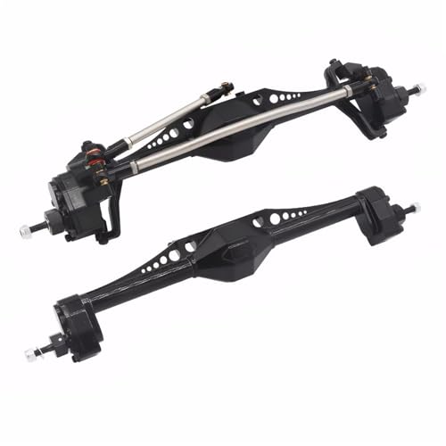 MGHGFYTAS RC Achse Set Kompatibel Mit Axial Für Capra 1.9 Für UTB AXI03004 Für Buggy F9 Für Wraith 90018 RR10 1/10 RC-Auto, Vorne Hinten Portalachse Upgrade-Teile(Black,Front and Rear) von MGHGFYTAS