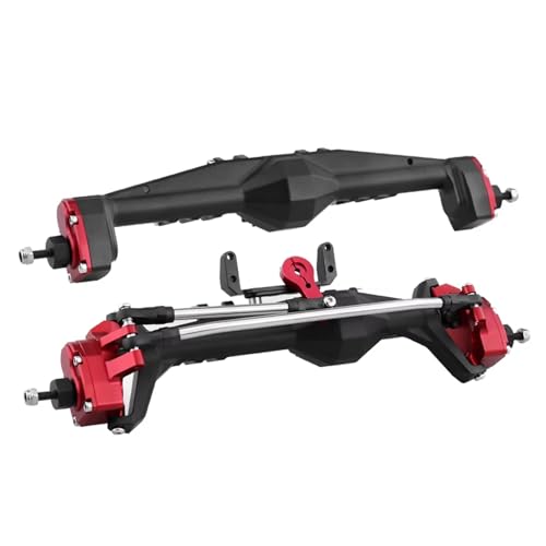 MGHGFYTAS RC Achse Set Kompatibel Mit Axial Für Capra 1.9 Für UTB AXI03004 Für Buggy F9 Für Wraith 90018 RR10 1/10 RC Crawler, Portalachse Vorne Und Hinten, Upgrade-Teil(Red,Front and Rear) von MGHGFYTAS