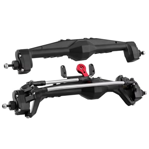 MGHGFYTAS RC Achse Set Kompatibel Mit Axial Für Capra 1.9 Für UTB AXI03004 Für Buggy F9 Für Wraith 90018 RR10 1/10 RC Crawler Vorne Hinten Portalachse Upgrade-Teil(Black,Front and Rear) von MGHGFYTAS