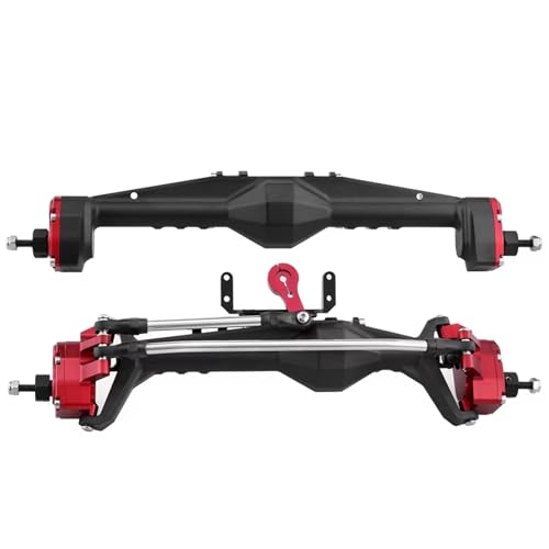 MGHGFYTAS RC Achse Set Kompatibel Mit Axial Für Capra 1.9 Für UTB AXI03004 Für Buggy F9 Für Wraith 90018 RR10 1/10 RC Crawler Vorne Hinten Portalachse Upgrade-Teil(Red,Front and Rear) von MGHGFYTAS