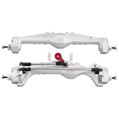 MGHGFYTAS RC Achse Set Kompatibel Mit Axial Für Capra 1.9 Für UTB AXI03004 Für Buggy F9 Für Wraith 90018 RR10 1/10 RC Crawler Vorne Hinten Portalachse Upgrade-Teil(Silver,Front and Rear) von MGHGFYTAS