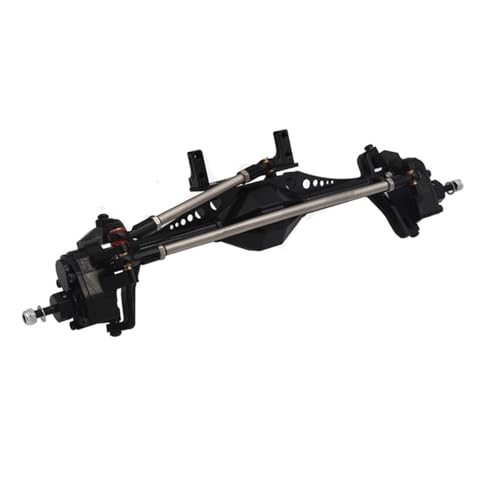 MGHGFYTAS RC Achse Set Kompatibel Mit Axial Für Capra 1.9 Für Unlimited Für Trail Für Buggy Für UTB 1/10 RC Crawler Car Upgrade-Teile Vorder- Und Hinterportalachse(Black,Front) von MGHGFYTAS