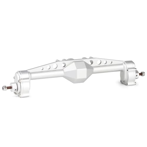 MGHGFYTAS RC Achse Set Kompatibel Mit Axial Für Capra Für SCX10 III RC-Auto-Cheater Rigs Aluminium-Offset-Portalachse Mit Servohalterung Upgrade-Teile(Silver,Rear) von MGHGFYTAS