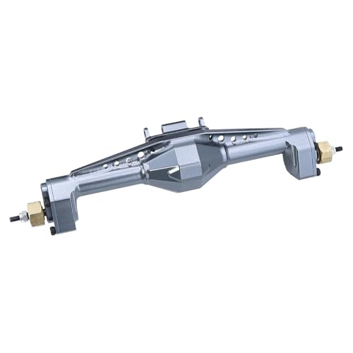MGHGFYTAS RC Achse Set Kompatibel Mit Axial Für Capra UTB18 1/18 RC-Auto-Upgrade-Teile, Aluminiumlegierung, Vorder- Und Hinterportalachse Mit Servohalterung(Gray,Rear) von MGHGFYTAS