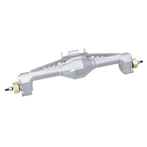 MGHGFYTAS RC Achse Set Kompatibel Mit Axial Für Capra UTB18 1/18 RC-Auto-Upgrade-Teile, Aluminiumlegierung, Vorder- Und Hinterportalachse Mit Servohalterung(Silver,Rear) von MGHGFYTAS