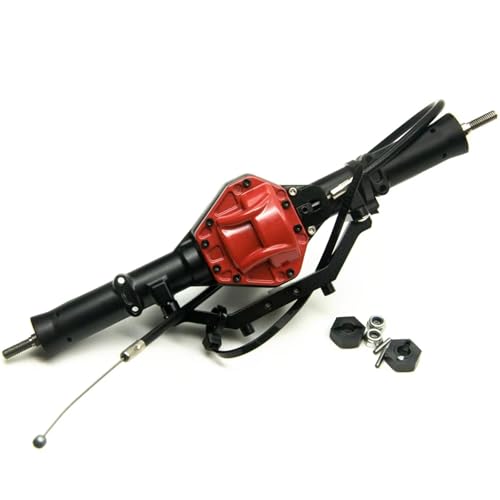 MGHGFYTAS RC Achse Set Kompatibel Mit Axial Für SCX10 1/10 RC Crawler Car, Aluminiumlegierung, Vorder- Und Hinterachsensatz Mit 4WD-Sperre, Upgrade-Teile(Rear) von MGHGFYTAS